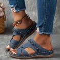 thumbnail image 2 of Dakaela Women's Arch Support Wedges Sandals Slip on Platform Beach Slides Memory Foam Recovery Shoes, 2 of 5