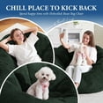 thumbnail image 5 of Large Bean Bag Chair for Adults, Oversized Memory Foam Beanbag Sofa with Soft Ice Flower Velvet Cover for Reading, Gaming & Relaxing (Green), 5 of 5
