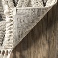 thumbnail image 3 of nuLOOM Chia Modern Moroccan Tasseled Area Rug, 5' 3" x 7' 7", Chia Beige, 3 of 9