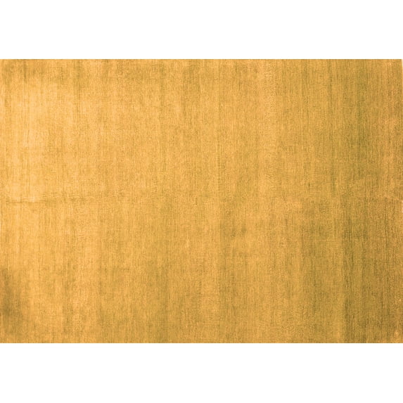 Ahgly Company Indoor Rectangle Abstract Orange Contemporary Area Rugs, 2' x 4'