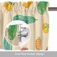 thumbnail image 6 of Vegetables Tomatoes Valance Curtain Cucumbers Carrots Brown Window Valances Rod Pocket Short Curtains Window Treatments for Kitchen Bedroom Bathroom Laundry 42" x 18", 6 of 9