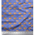 thumbnail image 1 of Soimoi Poly Georgette Fabric Fish & Shells Ocean Print Fabric by Yard 52 Inch Wide, 1 of 2