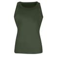 thumbnail image 5 of Womens Tank Tops High Neck Sleeveless Ribbed Tank Casual Basic Thick Strap Slim Fitted Shirts, 5 of 5