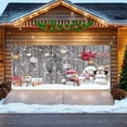thumbnail image 3 of LanSuare Winter Scene Christmas Garage Door Banner, 82x157Inch Garage Snowman Snowflake Banner Backdrop, for Outdoor, Indoor, Xmas Wall Garages Decoration, 3 of 5
