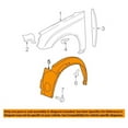 thumbnail image 3 of For 04-08 Chevy Malibu Front Splash Shield Inner Fender Liner Panel 2PC SET PAIR, 3 of 5
