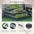 thumbnail image 5 of Outsunny 3 Tier Raised Garden Bed Color Steel Raised Garden Bed w/ Pair of Glove 47''x 47''x 25'' for Backyard, Patio to Grow Vegetables, Herbs, and Flowers, Grey, 5 of 9