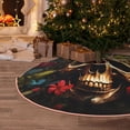 thumbnail image 5 of Balery Butterfly Flower Plant Skull Printed Christmas Tree Skirt , Merry Christmas Party Christmas Tree Decoration,Adjustable Tree Skirt-48", 5 of 6
