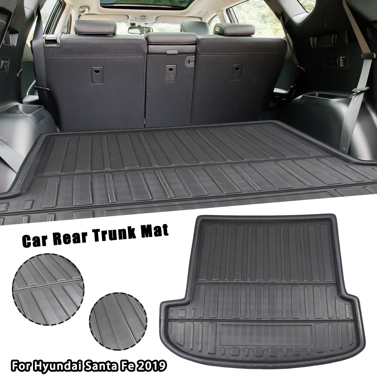 Car Trunk Mat Floor Mat Custom Made for BMW Floor coverage All Weather Trunk Protection Waterproof Cargo Mat Non-Slip Leather Liner Set Gray