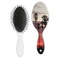 thumbnail image 2 of Tropical Palm Trees Hair Brush, Boho Summer Beach Detangling Paddle Brush with Hawaiian Sunset Design, Soft Cushion Hairbrush for All Hair Types, Gift Idea, 2 of 8