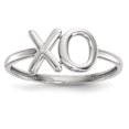 thumbnail image 1 of 14k White Gold Polished X-O Ring Size 7, 1 of 3