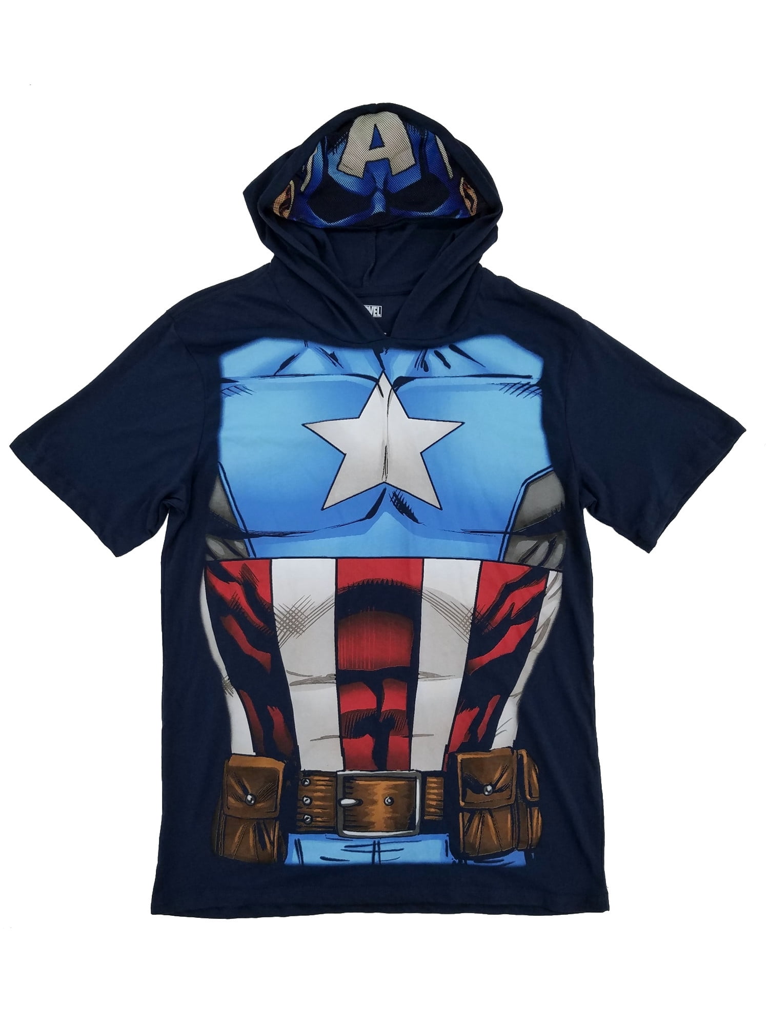 captain america hooded t shirt
