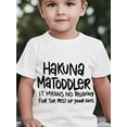 thumbnail image 1 of Hakuna Matilda's Fault" Youngsters' T-Shirt - Cool Letter Print, Black Short Sleeve Crew Neck Tee for Boys, Soft Cotton Fabric, Perfect for Spring/Summer/Fall Casual Wear, Playful Apparel | Casual Ro, 1 of 6