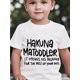 thumbnail image 1 of Camiseta juvenil "Hakuna Matilda's Fault" - Estampado de letras moderno, manga corta negra con cuello redondo para niño, tela de algodón suave, ideal para primavera/verano/otoño, ropa informal diver, 1 of 6
