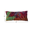 thumbnail image 4 of Bloomingville Embroidered Fabric Indoor/Outdoor Lumbar Pillow with Botanicals and Tufting, Multicolor, 4 of 5