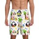 thumbnail image 1 of Balery Penguins On The Beach Pantalones cortos de pijama de punto de algodón para hombre con cinturilla y bolsillos-Medium, 1 of 6