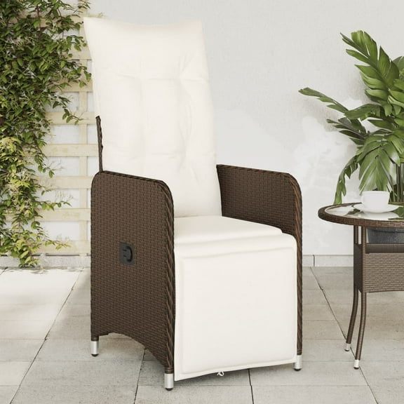 vidaXL Reclining Garden Chair Set of 2 Brown