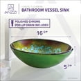 thumbnail image 2 of Tara Series Deco-Glass Vessel Sink in Glacial Blaze, 2 of 7