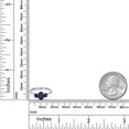 thumbnail image 6 of Gem Stone King 925 Sterling Silver Blue Sapphire Engagement Ring for Women | 1.44 Cttw | Oval 7X5MM | Gemstone September Birthstone | Size 8, 6 of 6