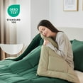 thumbnail image 6 of LammaLoe 3-Piece King Size Comforter Sets, Reversible Bed in a Bag, Hunter/Sage Green, Quilted Bedding Comforter Set, 6 of 8