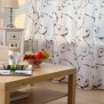 thumbnail image 4 of Cortinas De Balcón Cortina transparente de gasa con estampado floral para dormitorio, ventana, puerta, cortina (negro) Hugtrwg  Libre de BPA, 4 of 8