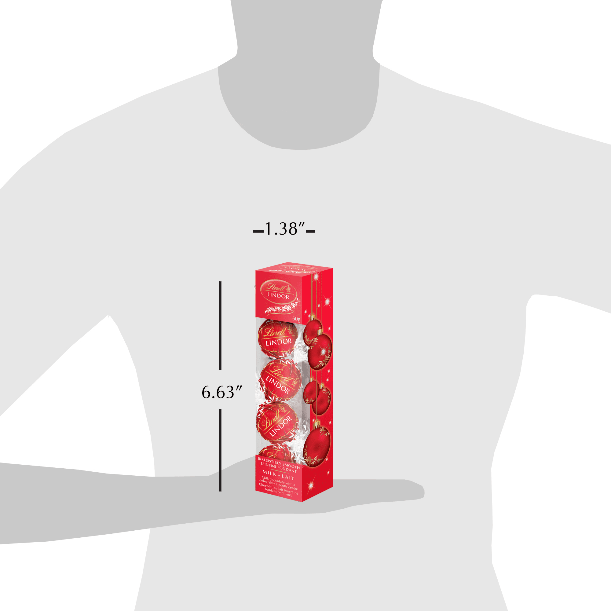 Truffes à suspendre LINDOR au chocolat au lait de Lindt – Boîte (60 g) 60 g