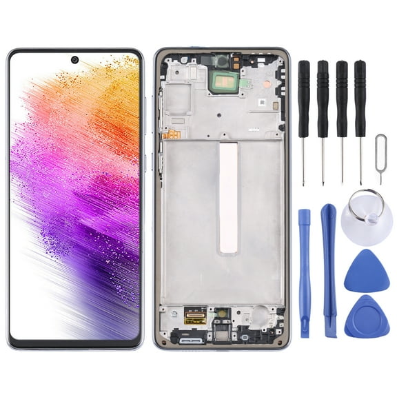 Original LCD Screen and Digitizer Full Assembly with Frame For Samsung Galaxy A73 5G SM-A736B