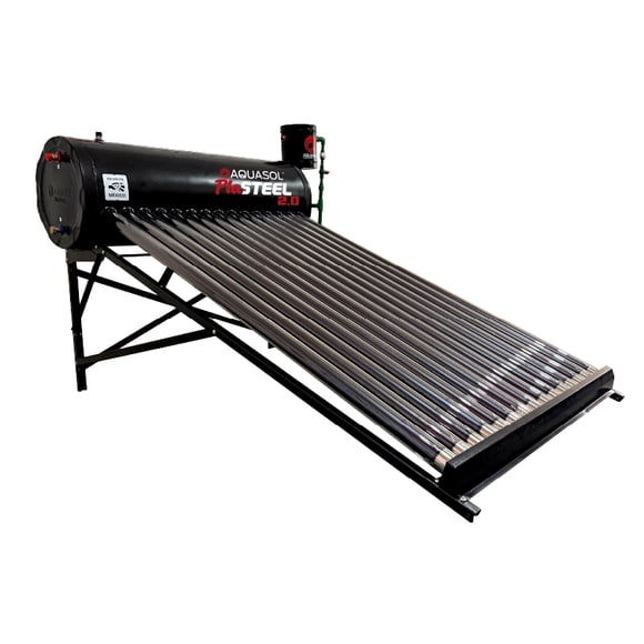 Calentador Solar AQUASOL PLASTEEL 2.0 | 15 Tubos 164L con Serpentín Patentado | Para Redes y Sistemas Presurizados | Ideal 5 Personas