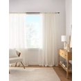 thumbnail image 1 of Bouclair Ivory Rod Pocket Sheer Curtain 60x108 in (152x274 cm), 1 of 10