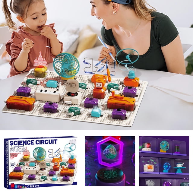 RKSTN Christmas Educational Electronic Circuit Building Educational Electronic Circuit Building Kit for Primary School Students - Ideal for Physics Science Learning and Brain-Teasing Assembling