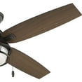 thumbnail image 3 of Hunter 52 inch Outdoor or Indoor Ceiling Fan with LED Light and Pull Chain - Bronze Rustic Ceiling Fan, Standard Mount, 4 Blades, For Patio, Porch, Garage, or Living Room - Ocala 59214, Noble Bronze, 3 of 14