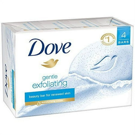 Dove Gentle Exfoliating Beauty Cream Bar For Renewed Skin, 4x100g Bars