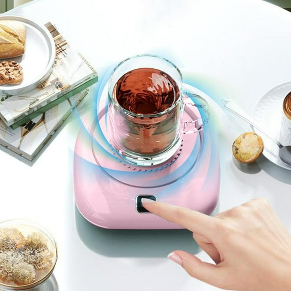 Feltree USB Coffee Mug Stirring Saucer Automatic Stirring and Chill Suitable for Various Cups of Powdered Milk Drinks Coffee Suitable for Home and Office