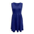 thumbnail image 4 of JIAYUE Women's Dress Above Knee Casual Sleeveless Solid Color Tank With V Neck Fit And Flare For Daily Outings Classic Female Dresses, 4 of 4