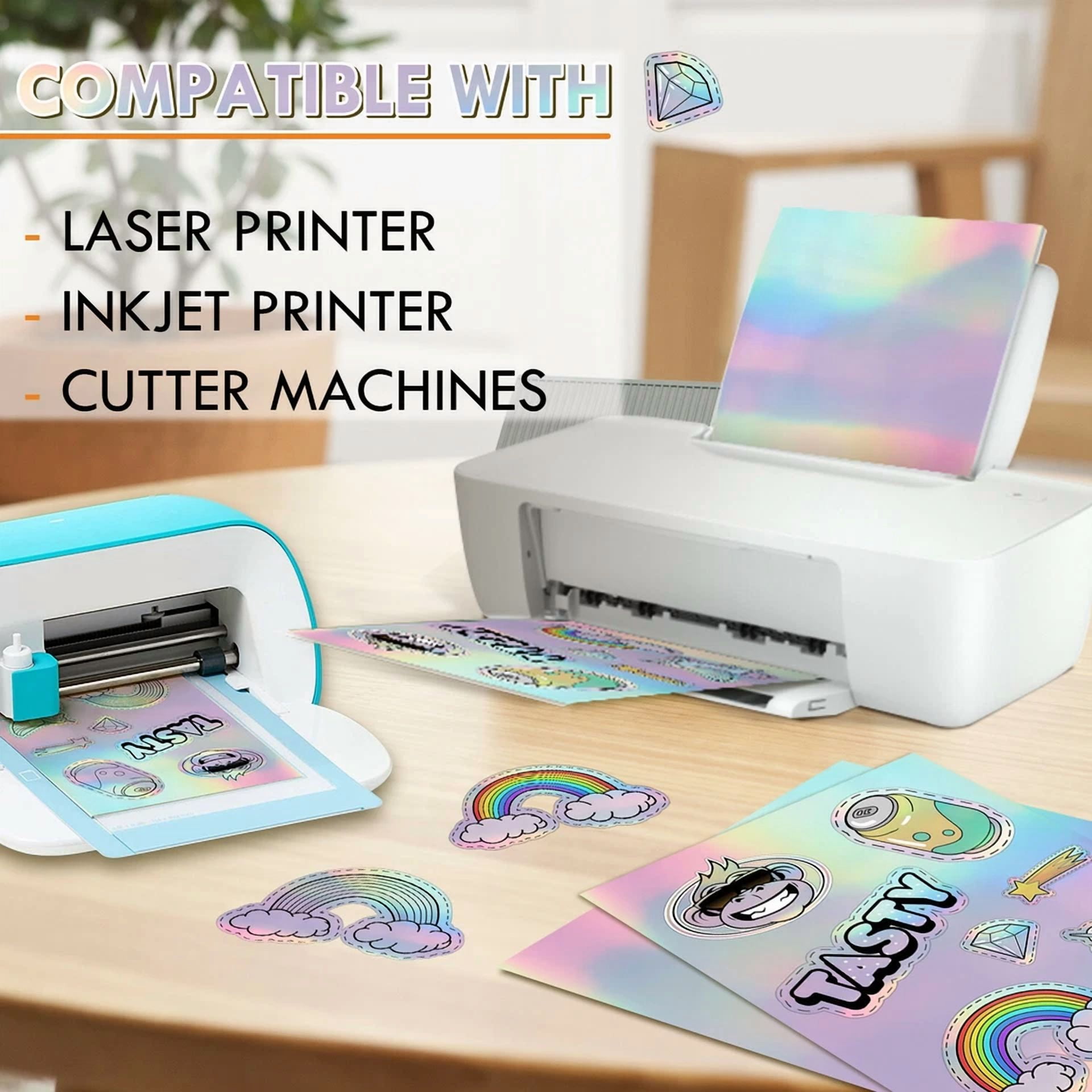 BUTTERFLY- 20 Koala Holographic Printable Vinyl Sticker Paper Waterproof For Inkjet Laser