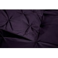 thumbnail image 3 of Chezmoi Collection Berlin Purple Pinch Pleat King Comforter Set, 3-Piece, Soft Pintuck, Lightweight All Season Microfiber Bedding, 3 of 9