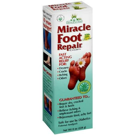 Miracle of Aloe Crème Réparatrice pied, 8 oz