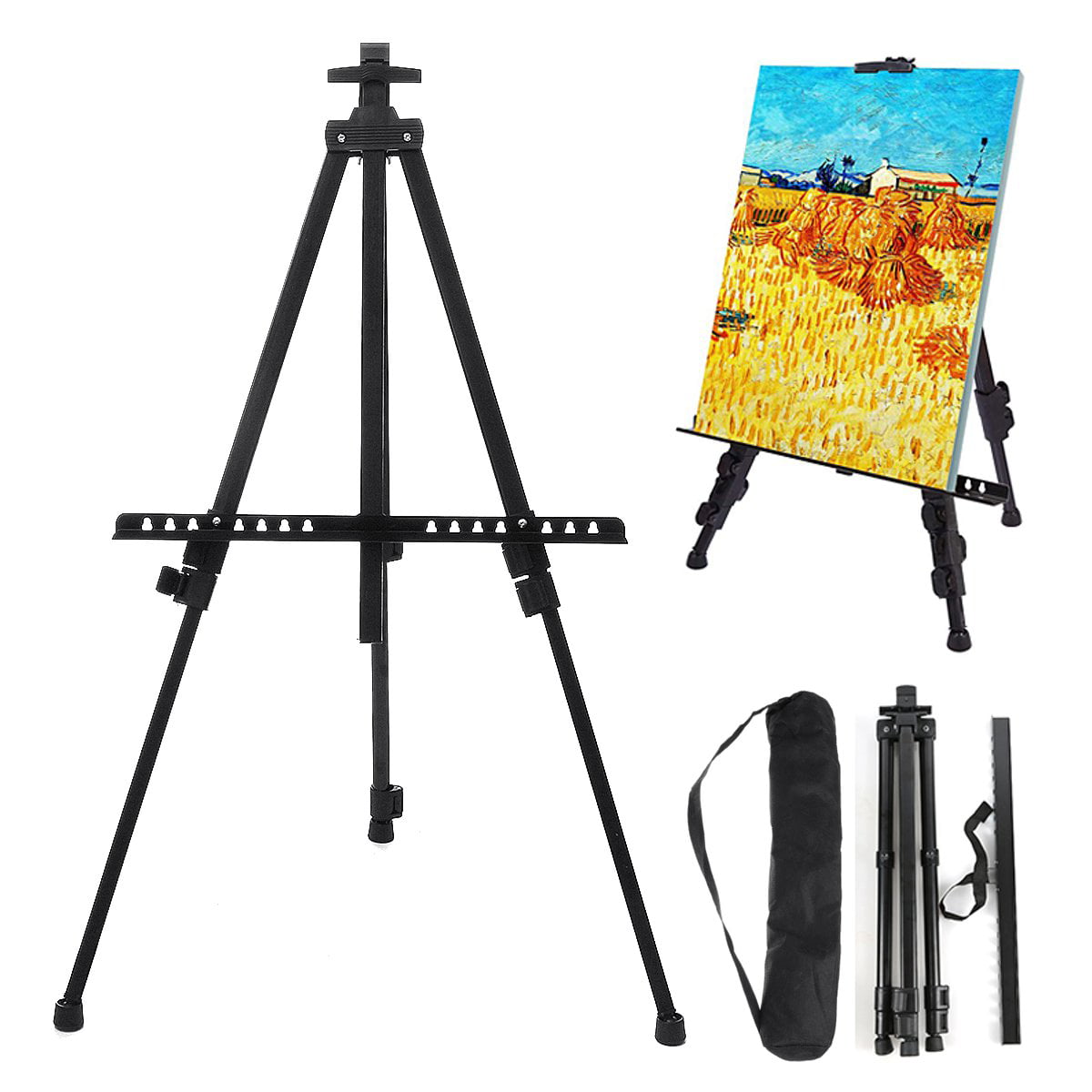 Folding Artist Telescopic Field Studio Painting Easel Tripod Display Stand W//Bag
