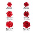 thumbnail image 3 of Efavormart 6 Pack Red & Wine Assorted Size Giant Paper Peony Flowers Decor for Centerpieces Arrangement - 12" | 16" | 20", 3 of 8