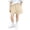 Beige, variant on Girls' Elastic Waist Shorts, Soft Casual Summer Shorts for Girls, Kids Teens Daily Wear Play Vacation School Activities Short Pants
