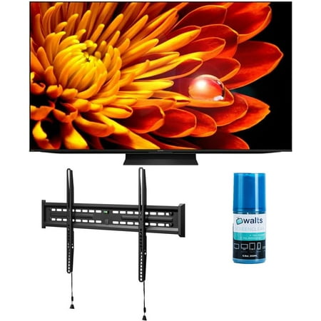 SHARP 4T-C75FV1U 75 Inch Class AQUOS XLED 4K Ultra HD Mini LED Google TV with a Walts TV FIXED-MOUNT-43-90 TV Mount for 43"-90" Compatible TVs and Walts HDTV Screen Cleaner Kit (2024)