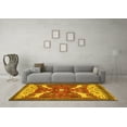 thumbnail image 3 of Ahgly Company Machine Washable Indoor Rectangle Animal Yellow Traditional Area Rugs, 2' x 5', 3 of 4
