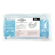 20 Disposable 3-PLY Multi-Purpose Non-woven Breathable Face Masks with Comfortable Earloops