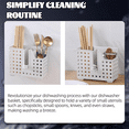 thumbnail image 5 of 2 Pack Dishwasher Basket for Straw and Chopstick Utensil Drainer Washing Drying, 5 of 6