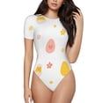 thumbnail image 1 of Kdxio Justaucorps à Manches Courtes pour Femmes, Col Rond, Modal, Doux, Confortable, Aguichant, Grande Taille, 1 of 7
