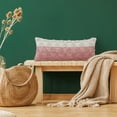 thumbnail image 2 of Ox Bay Miles 14" x 36" Pink/Ivory Geometric Color Block Cotton Adult Decorative Throw Pillow, 2 of 10