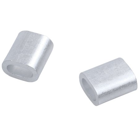 

2mm Aluminum Double Hole Wire Rope Clamp Clip Sleeve 160 Pcs