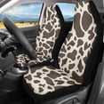thumbnail image 2 of XYZCANDO Giraffe Print Cover Vehicle Seat Protector 2 Piece Interior Decor Car Seat Covers car Front Seats Car Seats, Elastic Soft Van Truck, 2 of 10