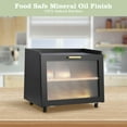 thumbnail image 5 of Double Layer Bread Box with Window – Large Bamboo Bread Storage Container for Homemade Bread, Rolls, Muffins | Farmhouse Style, Countertop Organizer, Airtight Kitchen Bread Keeper, 5 of 5