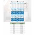thumbnail image 6 of No Hook Shower Curtain with Snap in Liner, Summer Ocean Dolphin Sea Wave Blue Abstract Hotel Shower Curtains for Bathroom, Washable Shower Curtain Liner Set with Mesh Top Window, 48"x72", 6 of 6