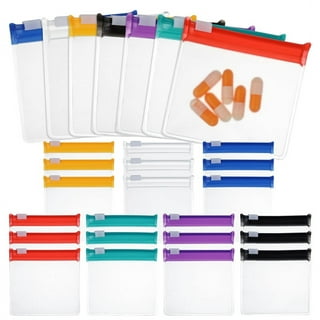 5PCS Reusable Pill Pouch Bags Zippered Pill Pouch Set Pill Baggies